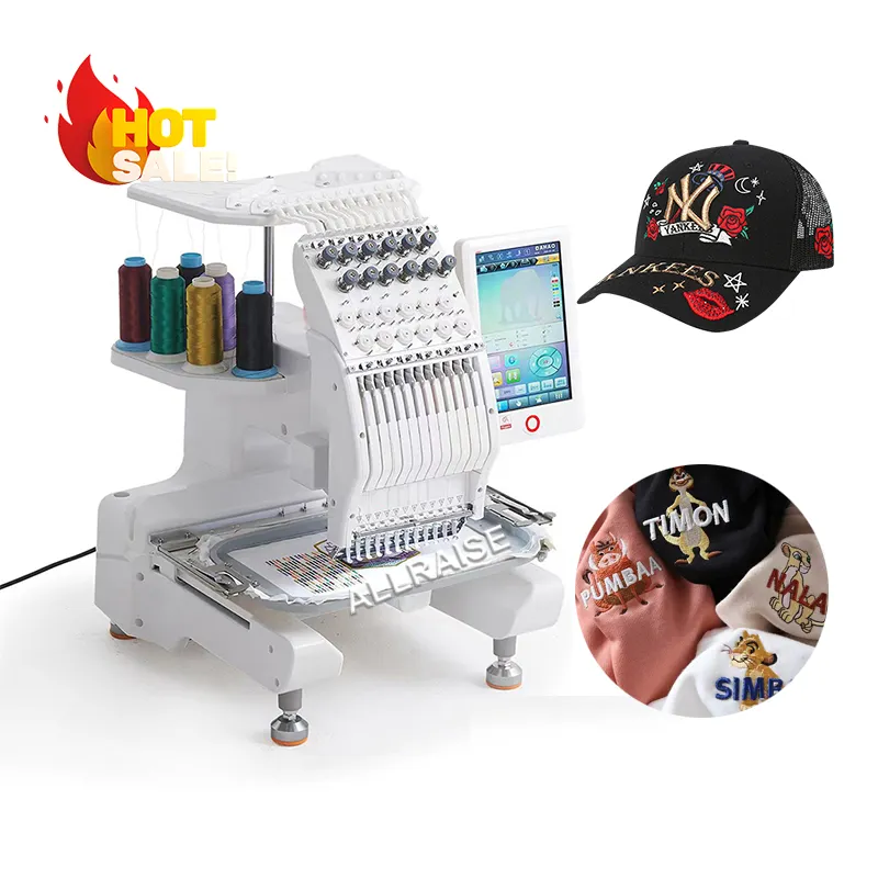 Low Price Automatic Digital 9 12 15 Needles 1 Head Embroidery Sewing Machine Computerized Embroidery Machine For Hat T Shirt