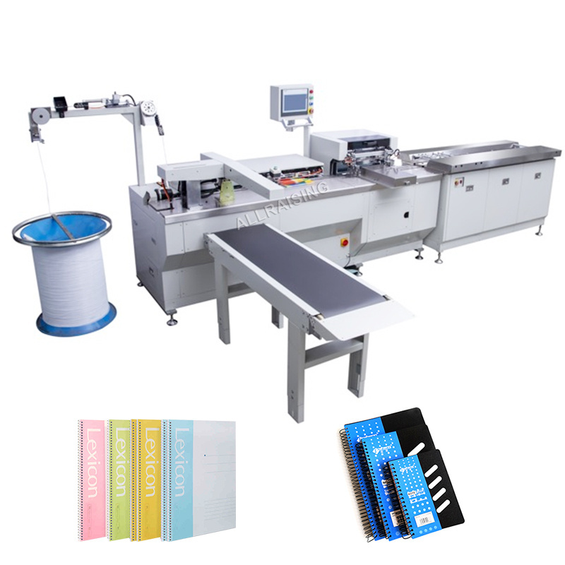 Fully automatic electric calendar spiral punching machine notebook single loop a3 book coil spiral wire o binding machine a4