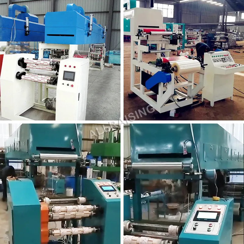 Bopp pvc tape coating machine film adhesive electrical duct tape roll print  printing slitting rewinding making cutting machine