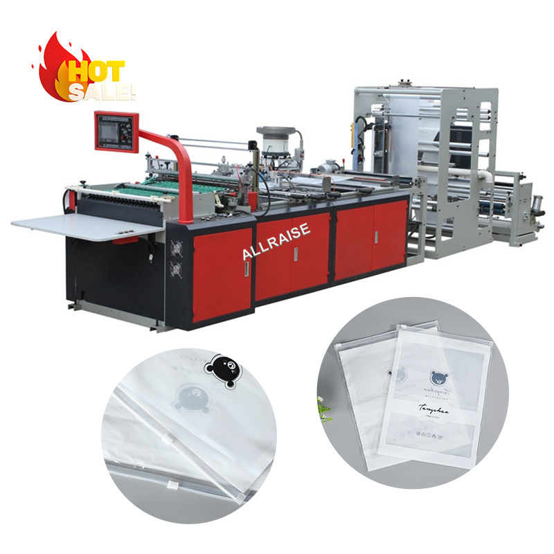 Automatic PE PP Polythene Plastic Ziplock Bag Manufacture Machine Prices Slider Zipper Zip Lock Side Sealing Bags Making Machine