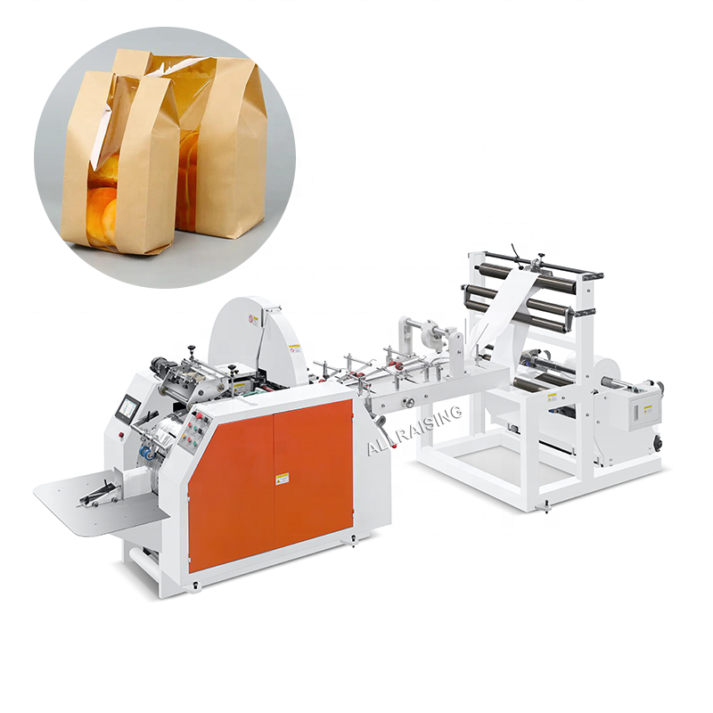 Automatic sharp bottom machines to make paper bags food paper v bottom paper bag making machine with printing