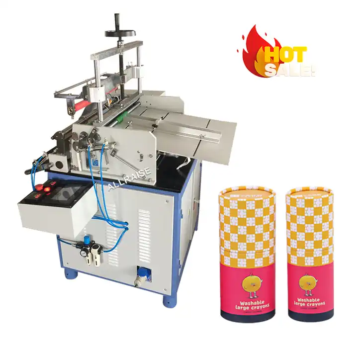 Automatic Hot Melt Glue Paper Pipe Tube Sticker Labeling Machine Paper Cardboard Core Composite Can Round Tube labelling Machine