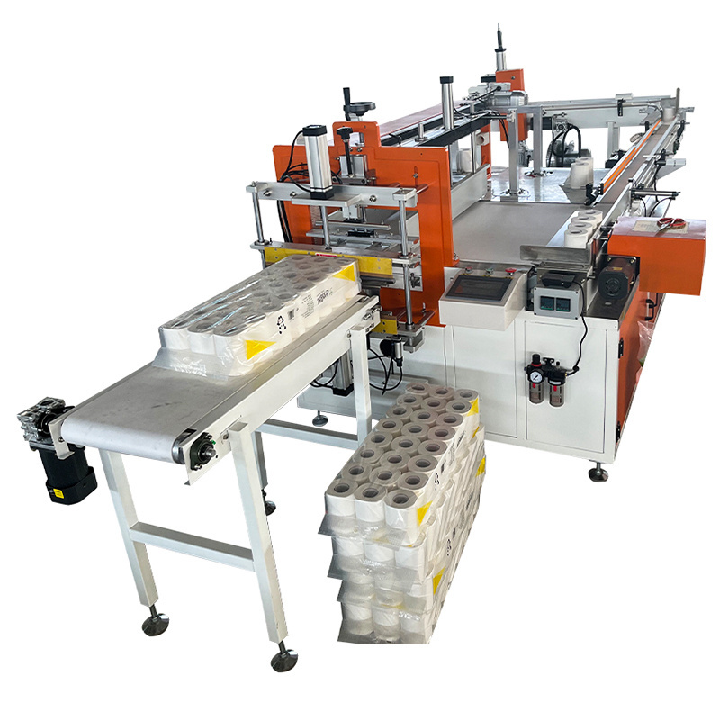 Automatic toilet paper wrapping machine double row toilet paper rolls packaging machine automatic toilet paper packing machine