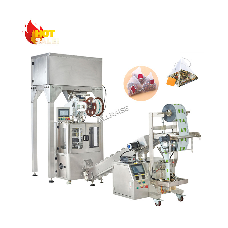 Fully Automatic Triangle Sachet Filter Loose Tea Bag Packing Machine Nylon Triangle Organic Flower Tea Bag Packing Machine