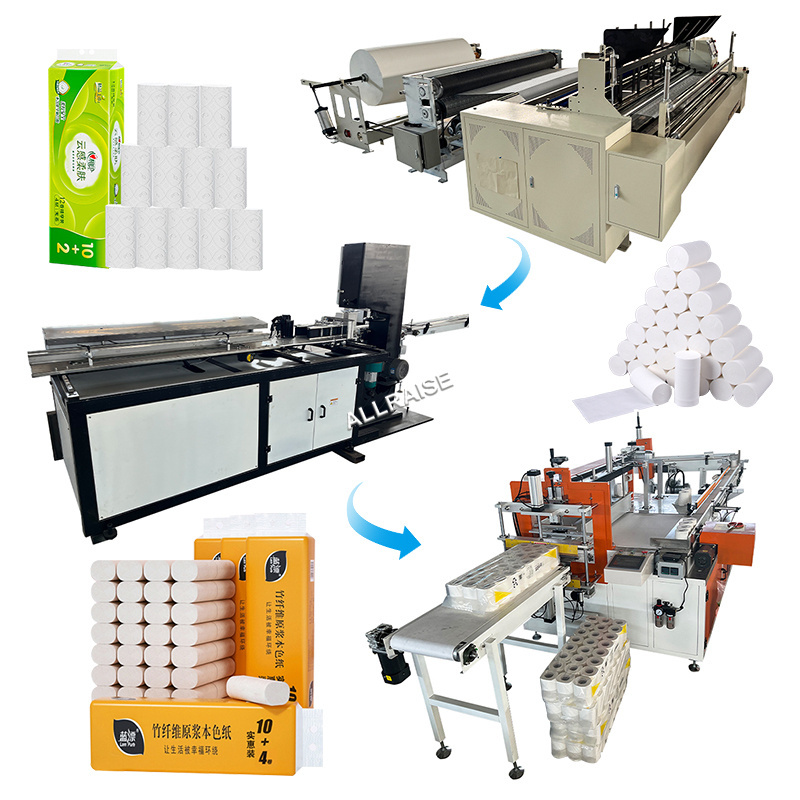 Automatic toilet paper wrapping machine double row toilet paper rolls packaging machine automatic toilet paper packing machine