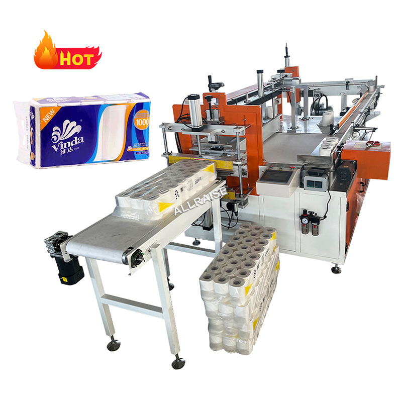 Automatic toilet paper wrapping machine double row toilet paper rolls packaging machine automatic toilet paper packing machine