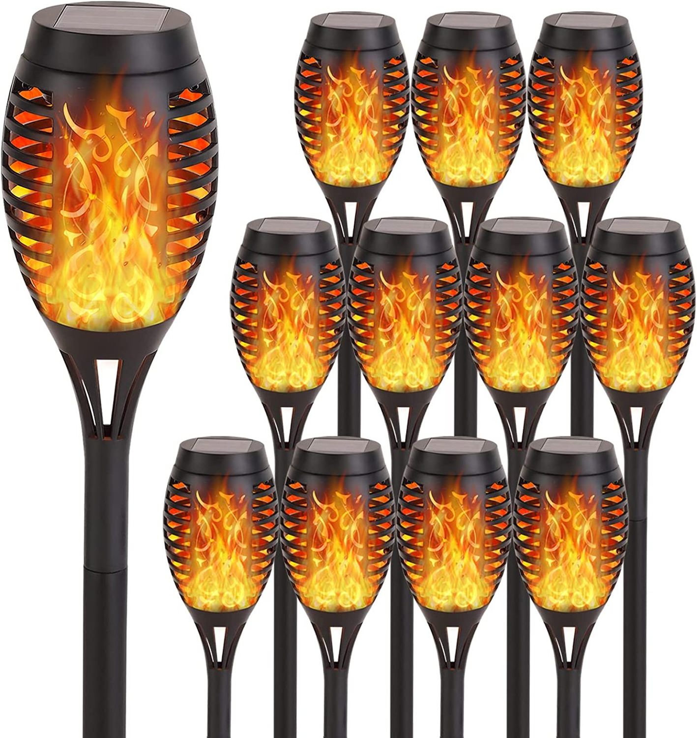 2023 OEM IP65 Led Solar Flickering Flame Torch Lights Outdoor Landscape Courtyard Garden Decoration Lamp Party Lights