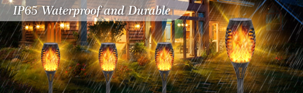 Outdoor Waterproof Flickering Flames Torch Lights Solar Power LED Lights Garden Decoration Lawn Light