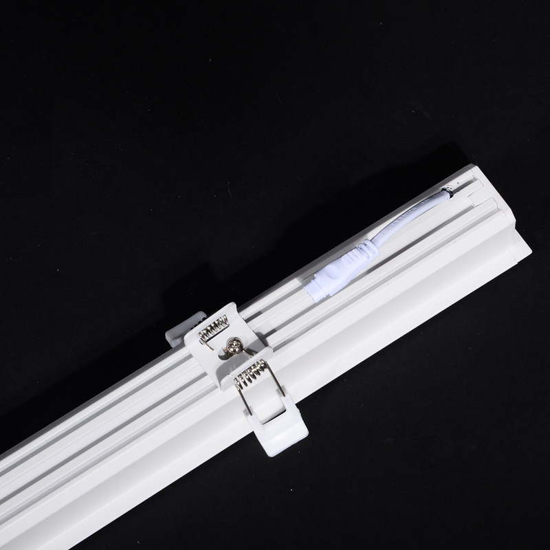 Office Modern Led Lighting Slim Tube Aluminum Led Batten Lamp Chandeliers Hanging Pendant Trimless Led Strip Line Linear Light