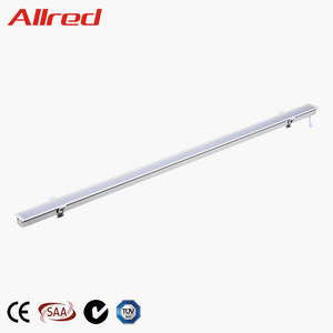 Office Modern Led Lighting Slim Tube Aluminum Led Batten Lamp Chandeliers Hanging Pendant Trimless Led Strip Line Linear Light