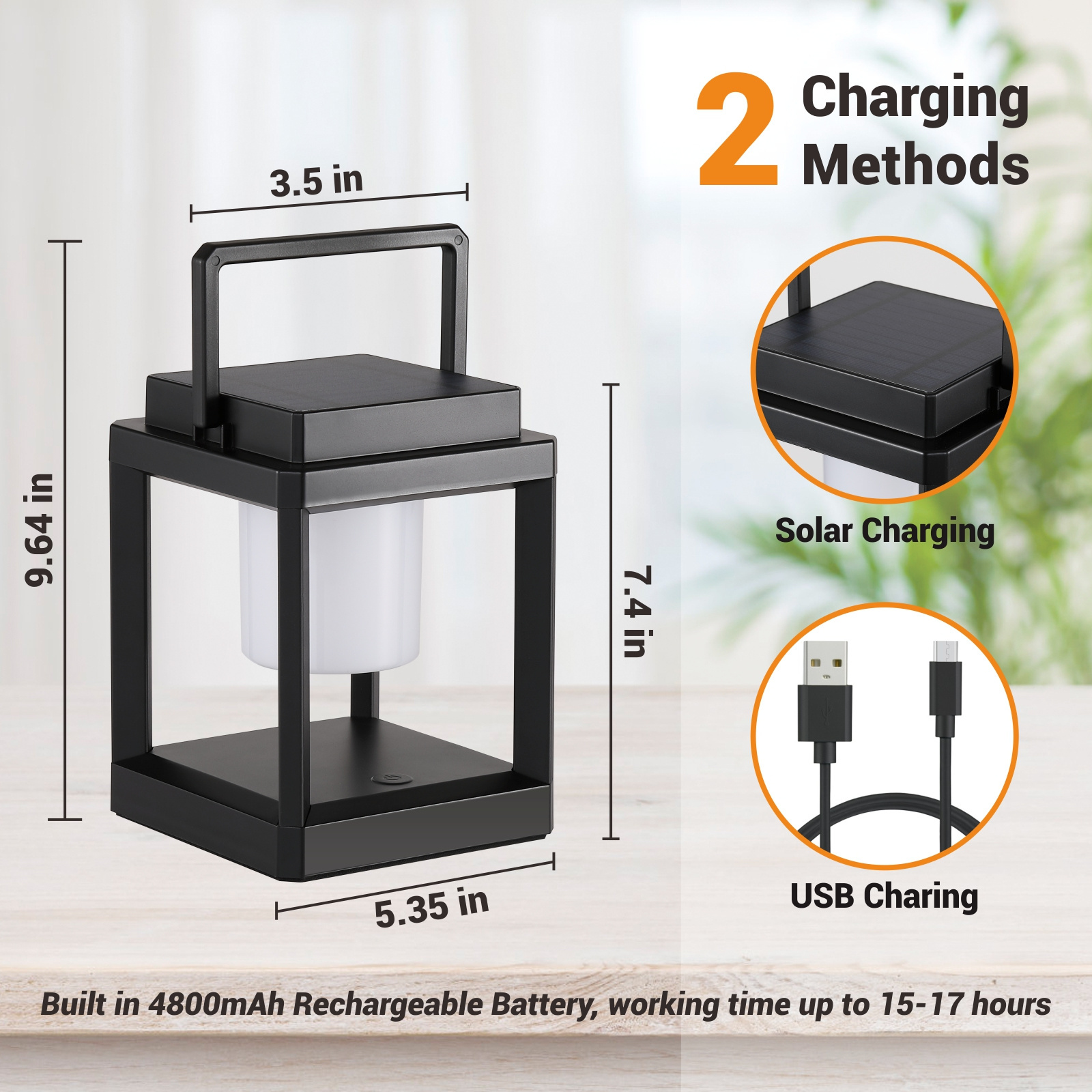 Solar Rechargeable Table Lamp Portable Outdoor Emergency Light Lamp Camping LED Lanterns