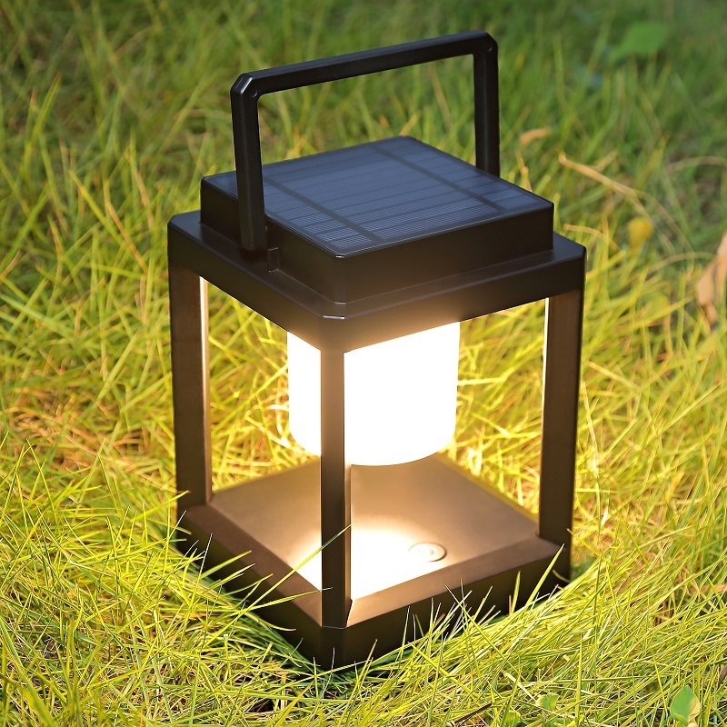 Newest Outdoor Garden IP44 Waterproof Dimmable LED Rechargeable Solar Table Lamp Portable Light