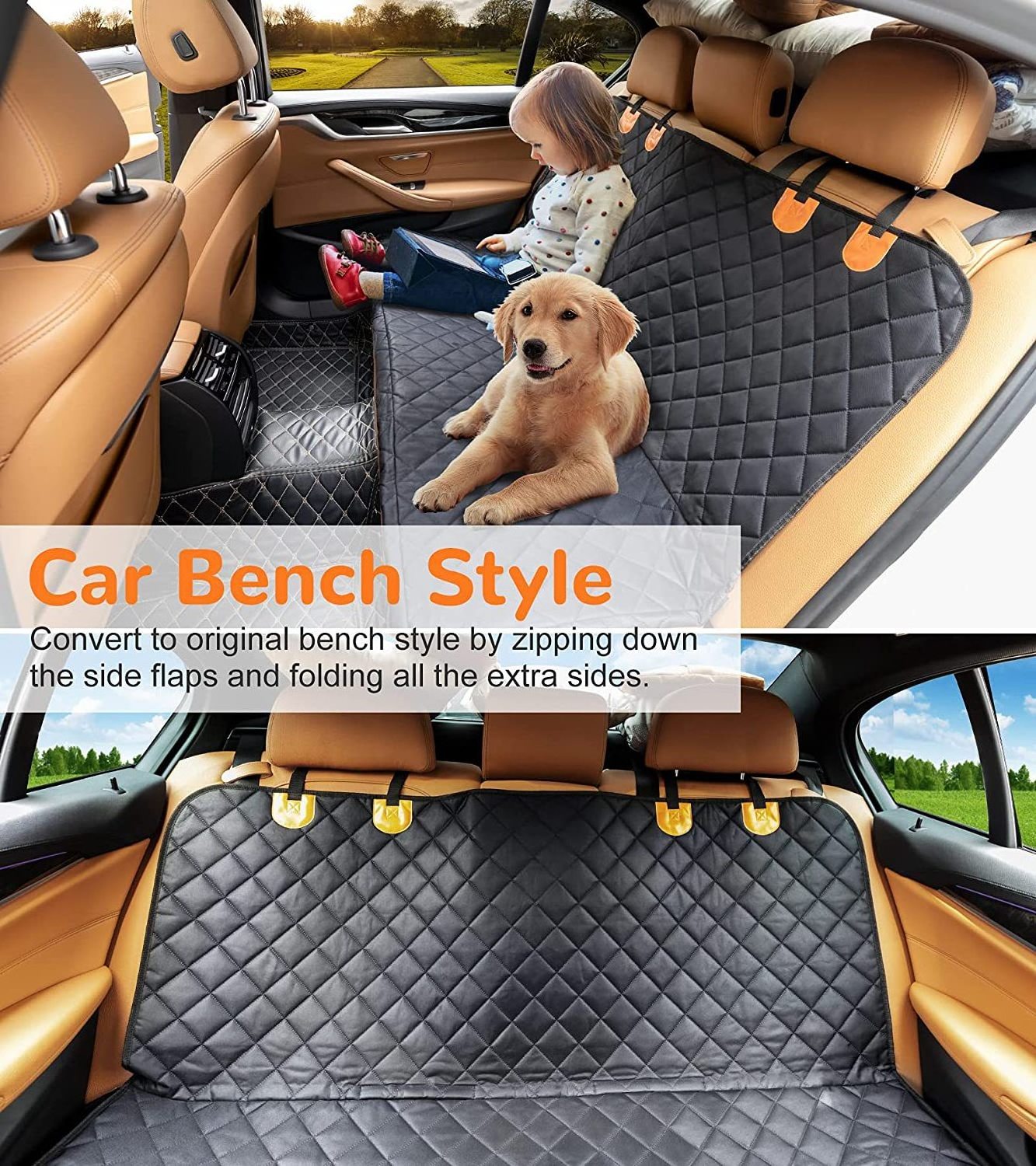 Factory Wholesale Non-Slip Quilted Pet Travel Waterproof Eco Friendly Dog Pet Car Seat Cover For  Car