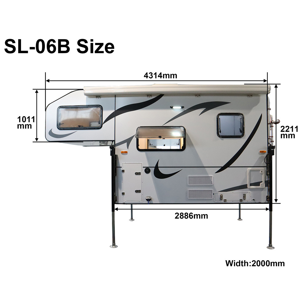 Premium Quality 4x4 Camper Trailer Pickup Slide On Camper Wholesale Lightweight Off Road Flatbed Truck Campers