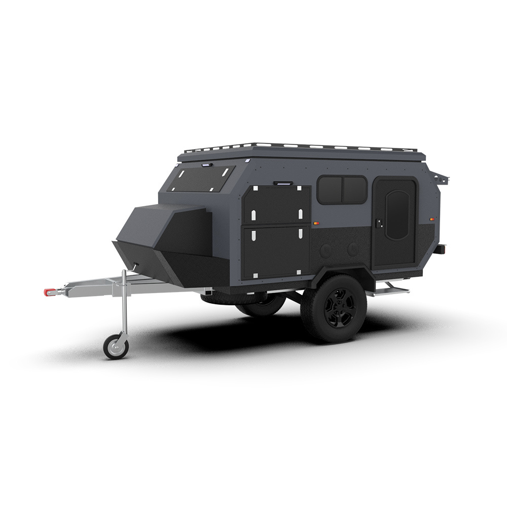 Factory outlet  High Quality small Off Road truck camper Caravan Trailer mini pop top caravan with awning