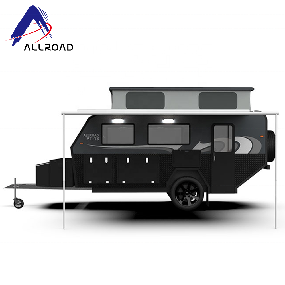 Camper trailer off road travel pop top RV camping trailer camper van factory price gas water heater caravan