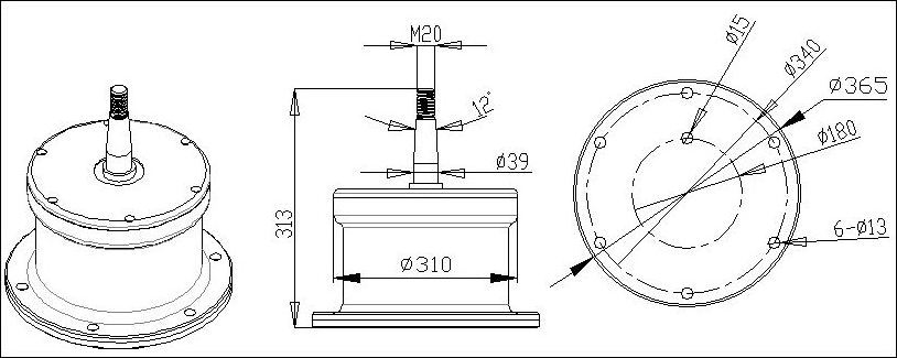 High efficiency off grid Magnetic levitation 2kw vertical Wind generator wind power