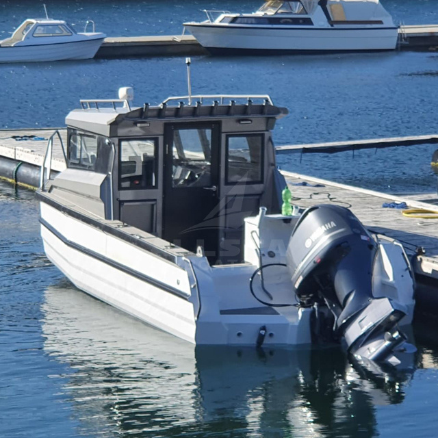 7.5m 25ft high speed foam filled Easy Craft full Cabin Cruiser Welded Aluminium Fishing Boat all welded