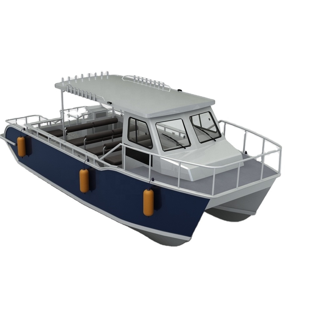 7.7m Twin Hull Sport Offshore Luxury Aluminum Pleasure Fishing Boat for Sale