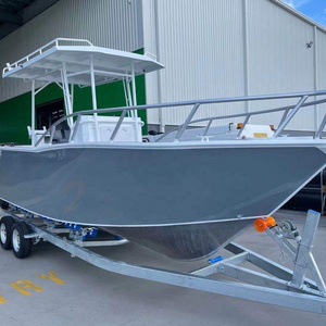 Profiher 7.5 Aluminum Fishing Speed Boat with Outboard Engine Luxury Yacht Cabin in the Center