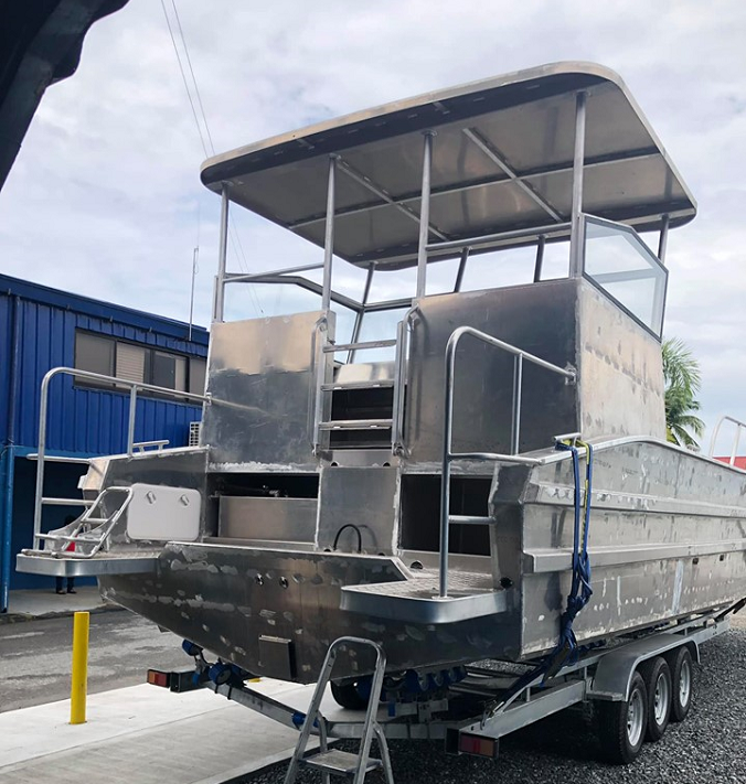 32ft landing craft aluminum boat as ferry or barge for transporting passenger or cargo