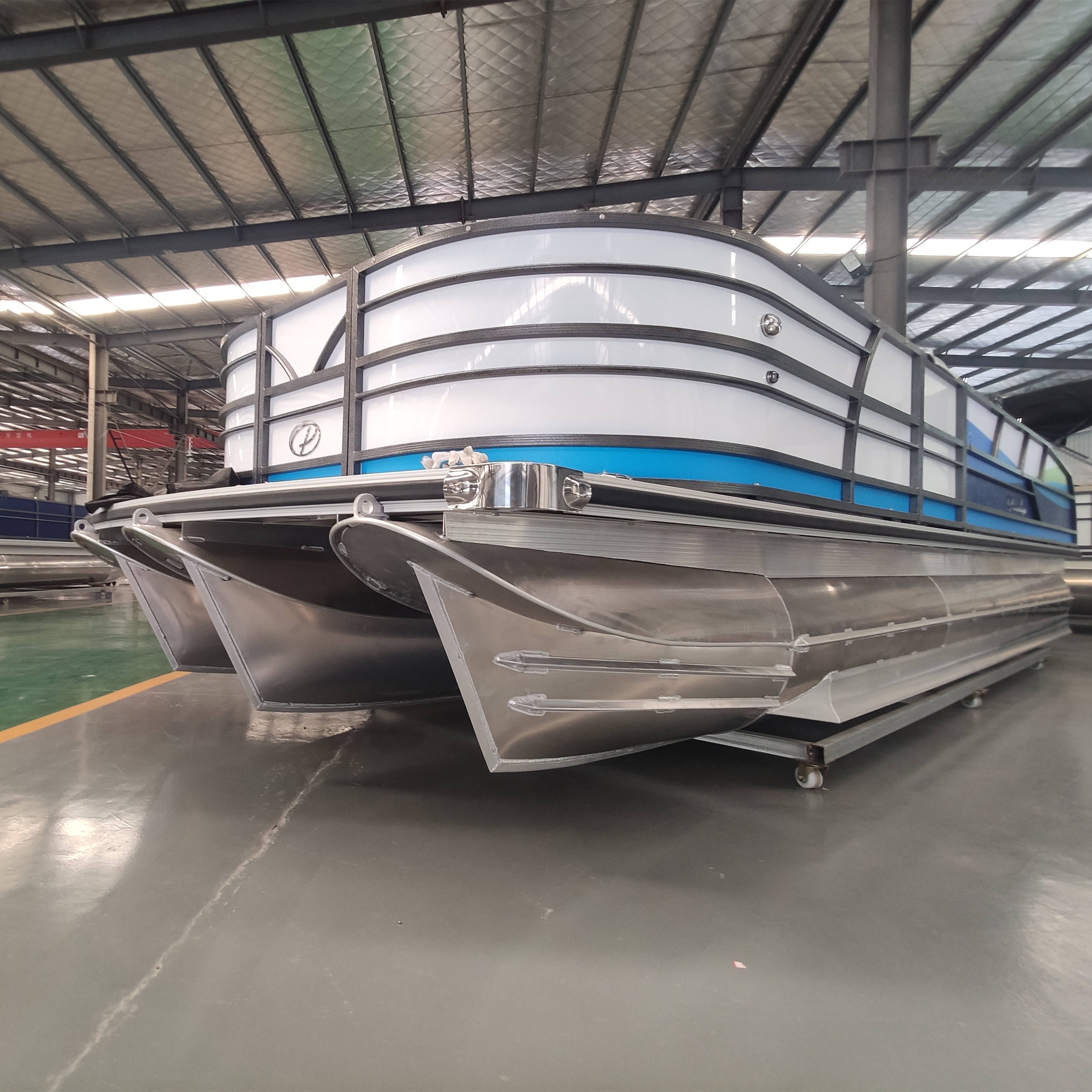 6.4m 21FT China Allsea Lake River Fresh Water Aluminum Sofa Bimini Pontoon Boat for sale