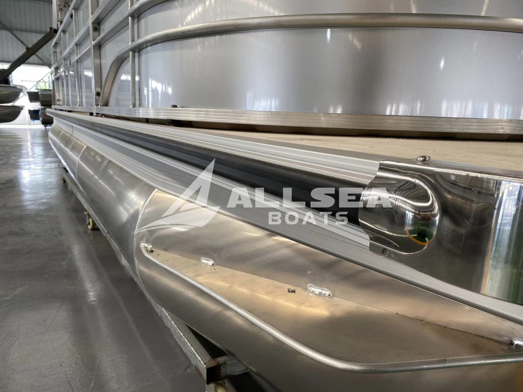 Allsea Customized 15-30ft Aluminum Pleasure Pontoon Boat with Trailer High Quality Sport Yacht for Offshore Cruising