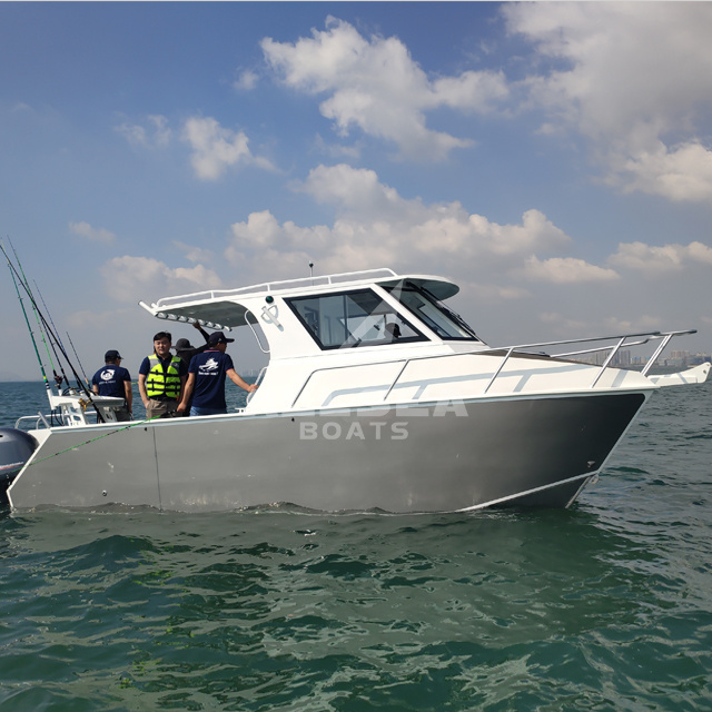 7.7m Twin Hull Sport Offshore Luxury Aluminum Pleasure Fishing Boat for Sale