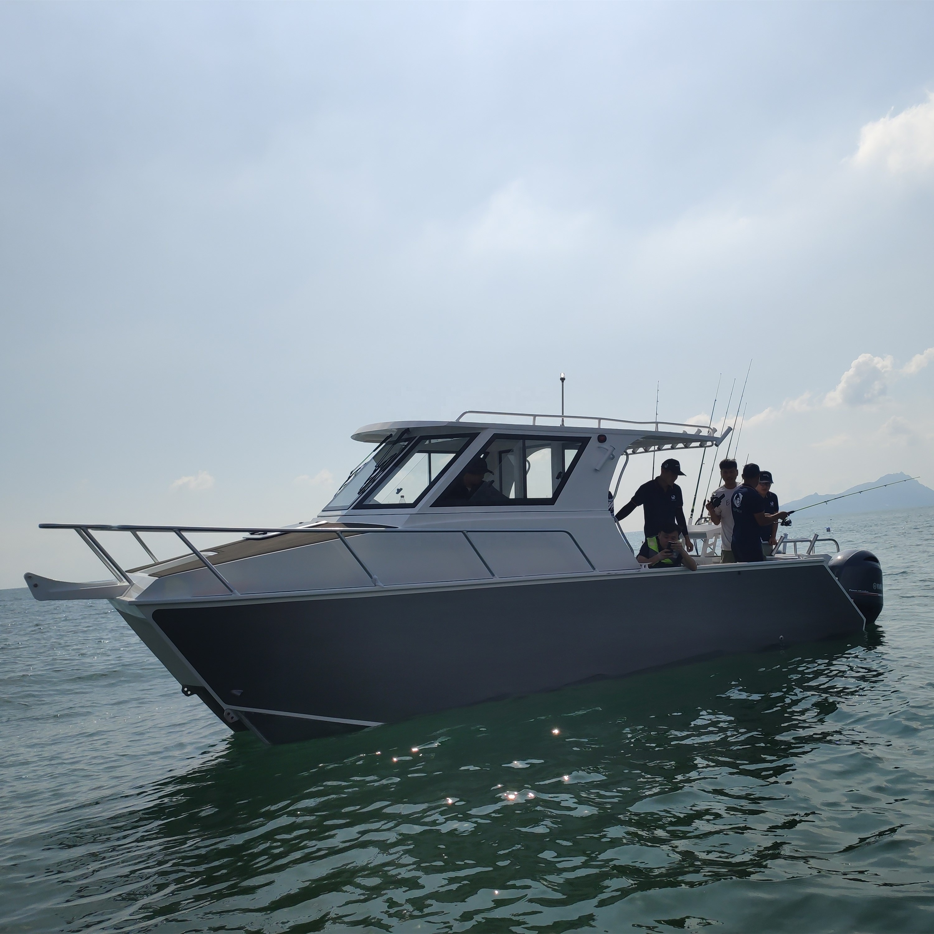 Catamaran factory 25ft 7.7m Aluminum aluminium 6-8 people pleasure fishing catamaran boats