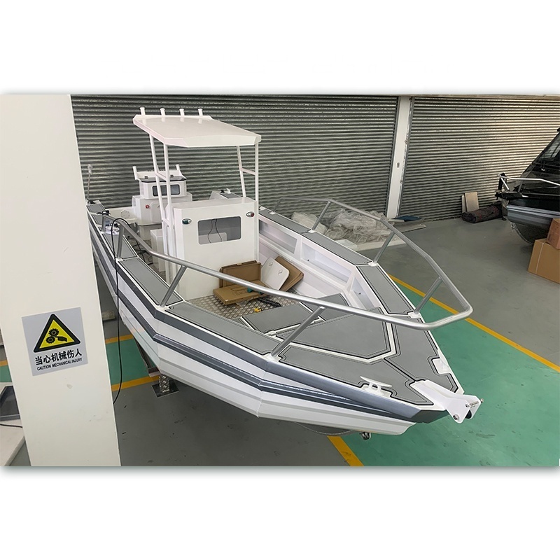 6.85m 22.5ft V hull Aluminium Fishing Speed Center Console Boat with Hardtop