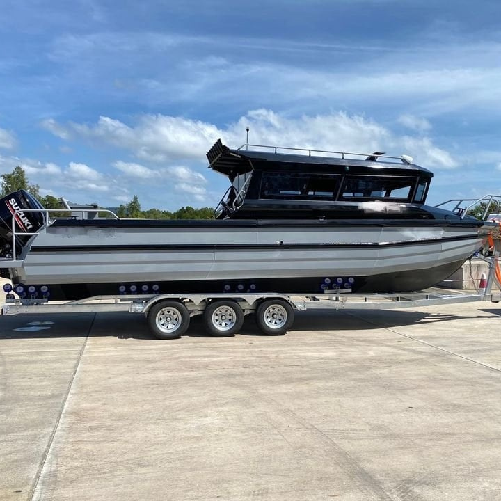 Hot sale 9m aluminum high speed sport boat with cabin wheelhouse fishing and working boats