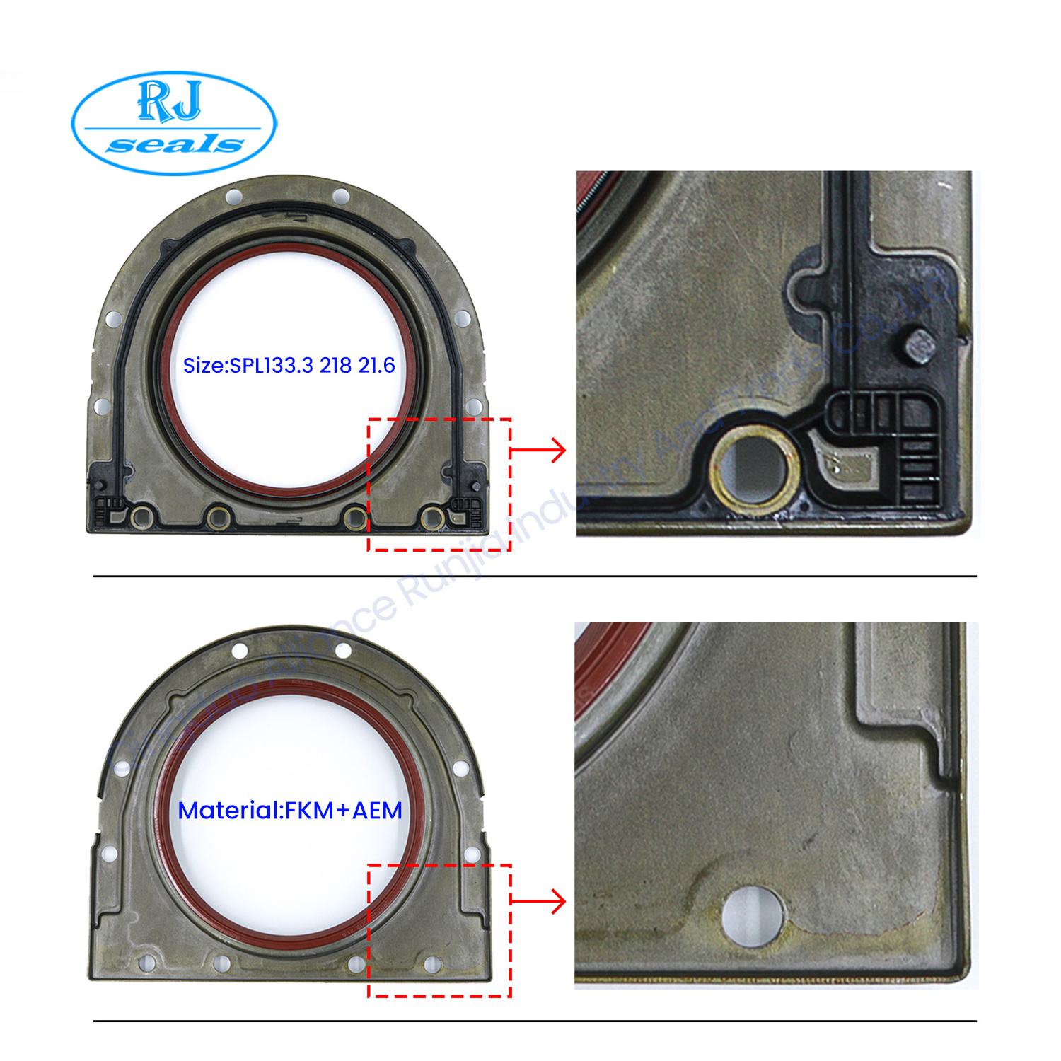 foton lovol tractor Diesel engine spare parts crankshaft rear oil seal T721050003 for 1004 1006