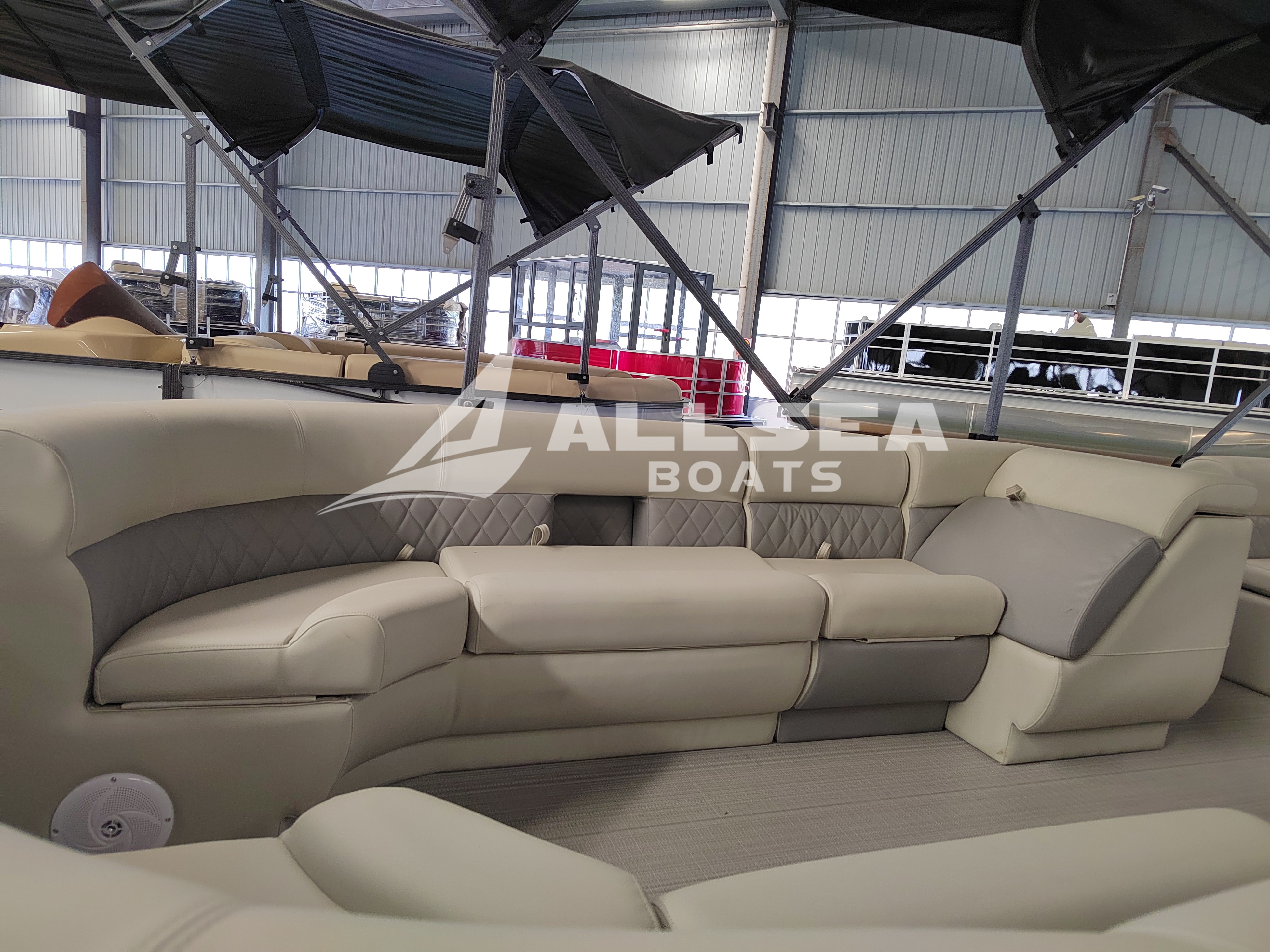 Allsea 21ft 6.4m fully welded double triple tube lake and river party luxury aluminium pontoon boat for sale