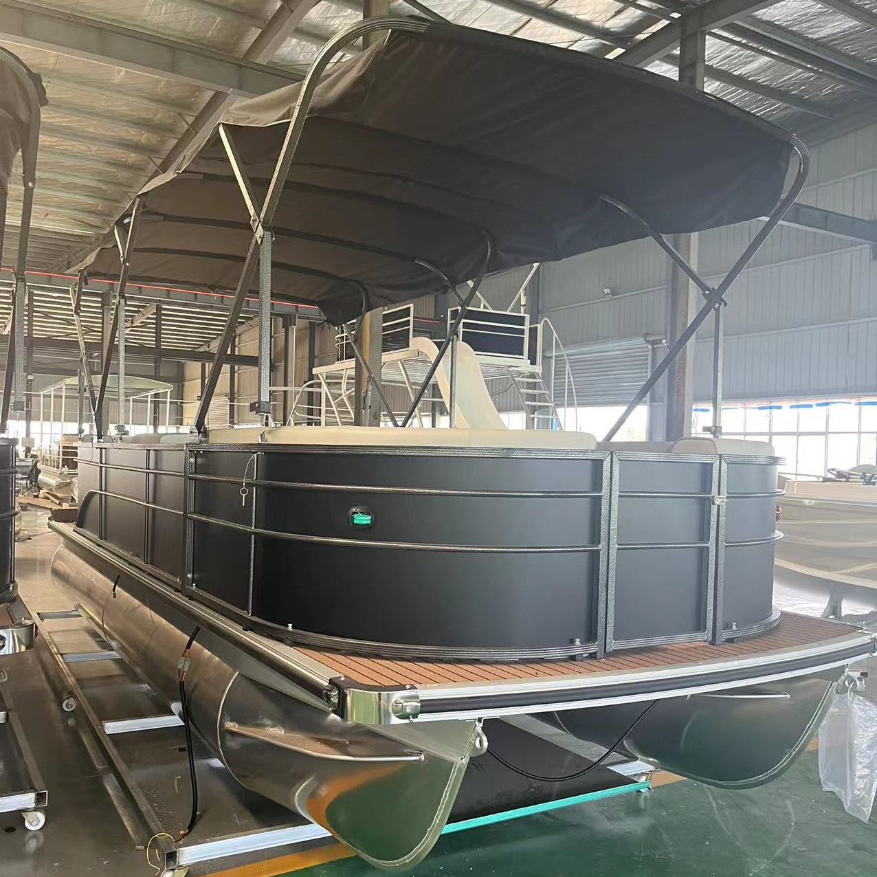 2023 Allsea Best Quality Luxury Leisure Party Boat Aluminum Tri Tube Pontoon Boat For Sale