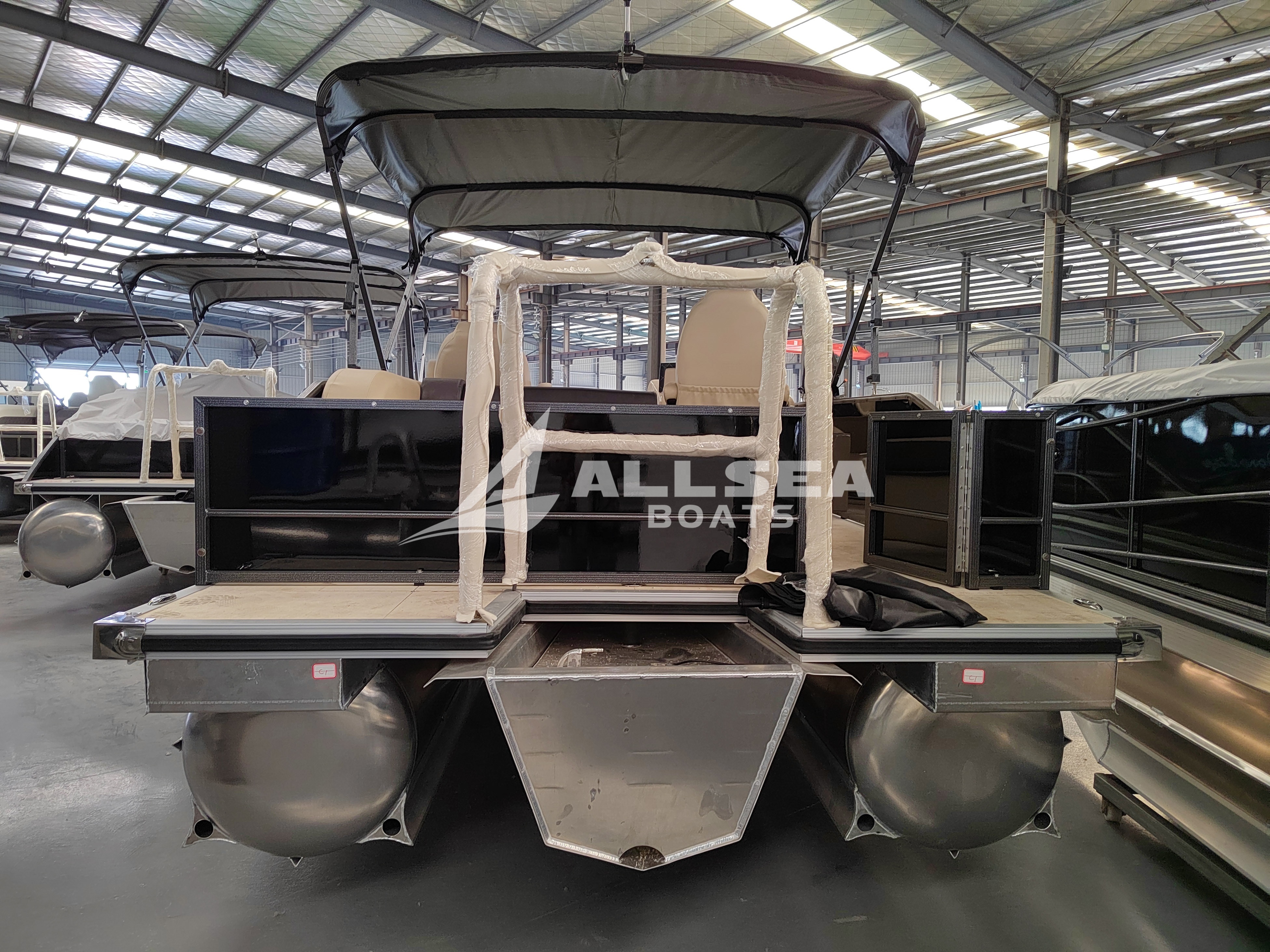 Chinese Allsea  Pontoon boat factory Sales 23ft 7m Aluminum Speed Sport Cruising Yacht Pontoon Boat for Outboards motors