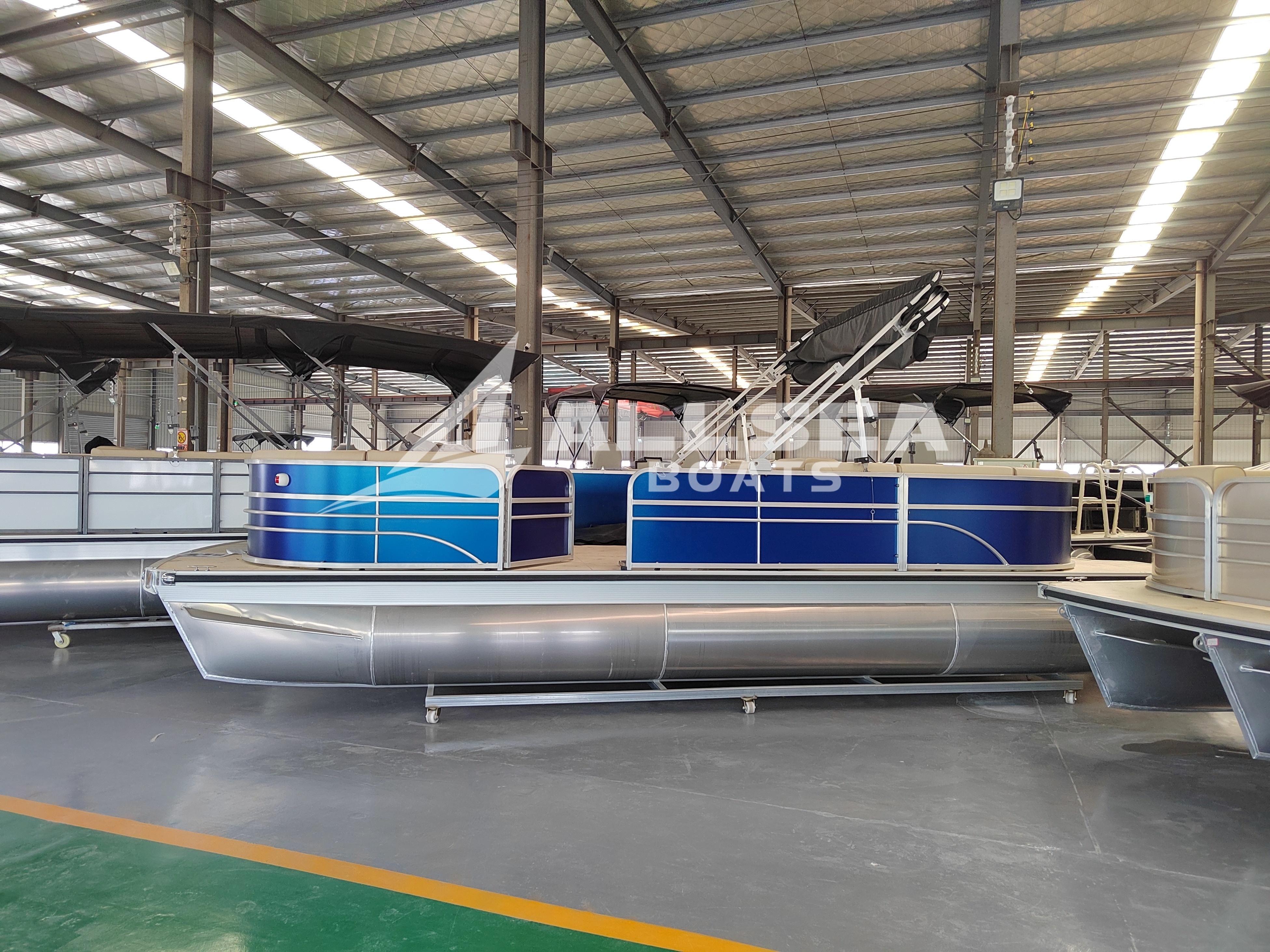 Allsea 21ft 6.4m fully welded double triple tube lake and river party luxury aluminium pontoon boat for sale