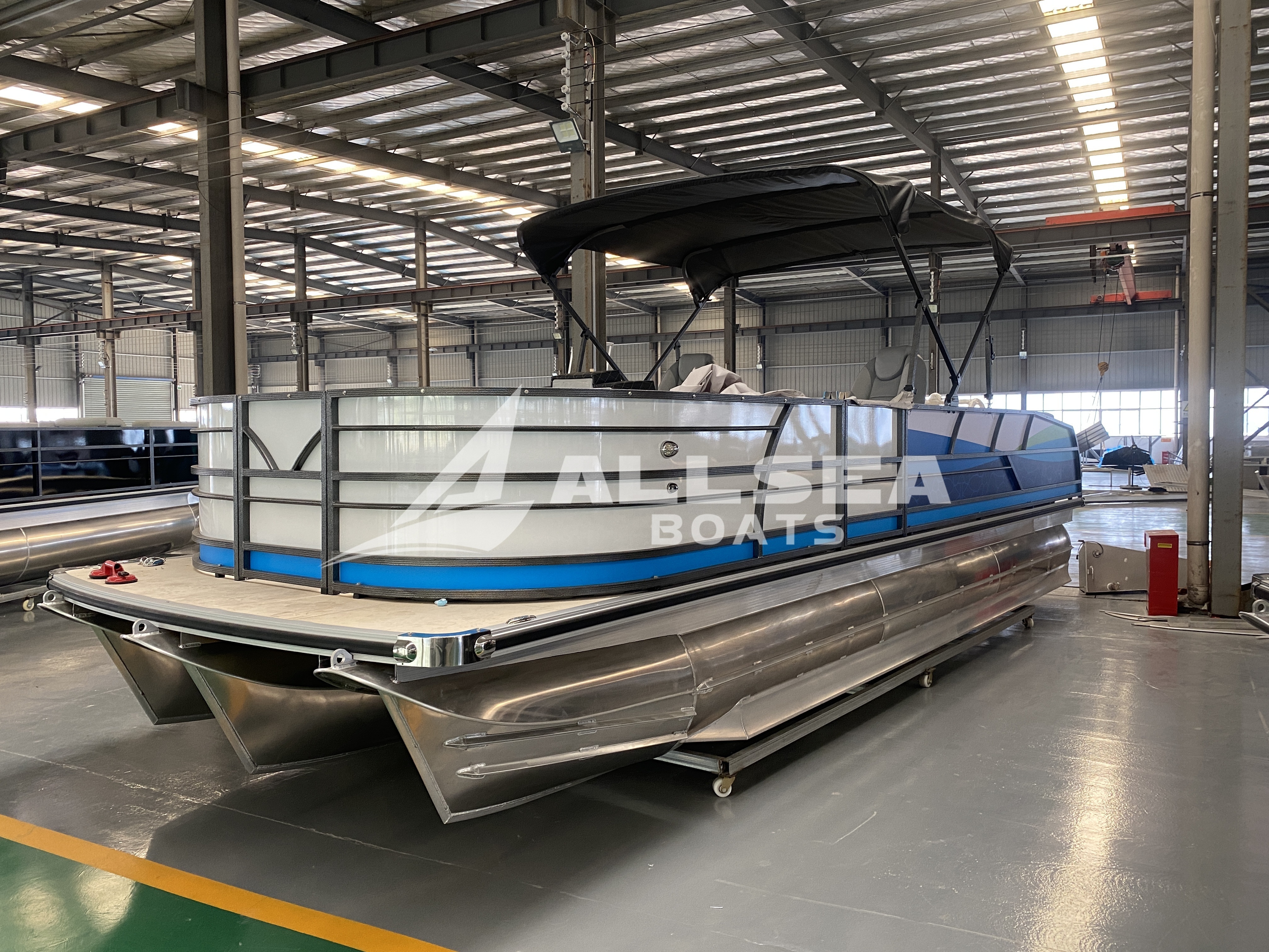 6.4m/7m/7.6m/8.2m/9m China Factory Customized Family Sport Jet Racing Speed Aluminum Pontoon Boat