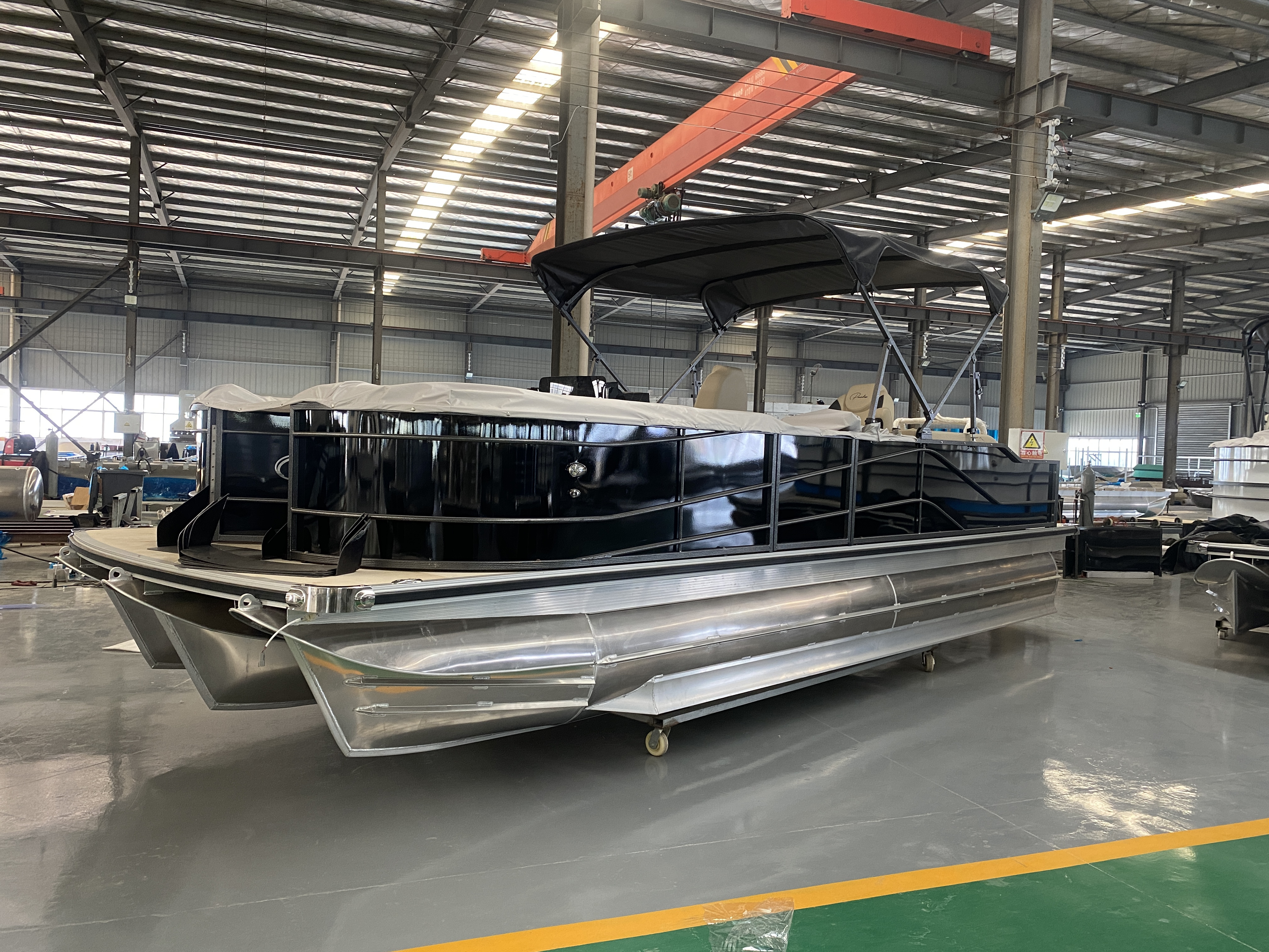 2023 New Design 25FT 7.5m Pontoon House Boat Family Floating Aluminum Pontoon Boat for outboards motors