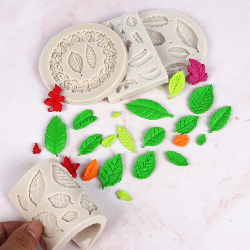 INTODIY Sugarcraft Clay Homemade BakewareTree Maple Leaf Mold Silicone Fondant Cake Decorating Tools Chocolate Baking Mould