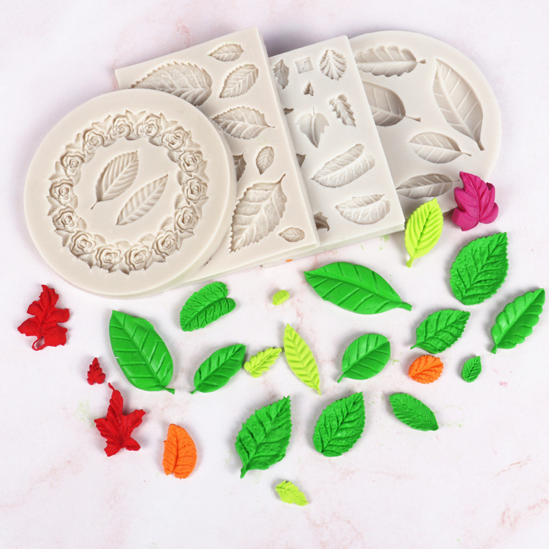 INTODIY Sugarcraft Clay Homemade BakewareTree Maple Leaf Mold Silicone Fondant Cake Decorating Tools Chocolate Baking Mould