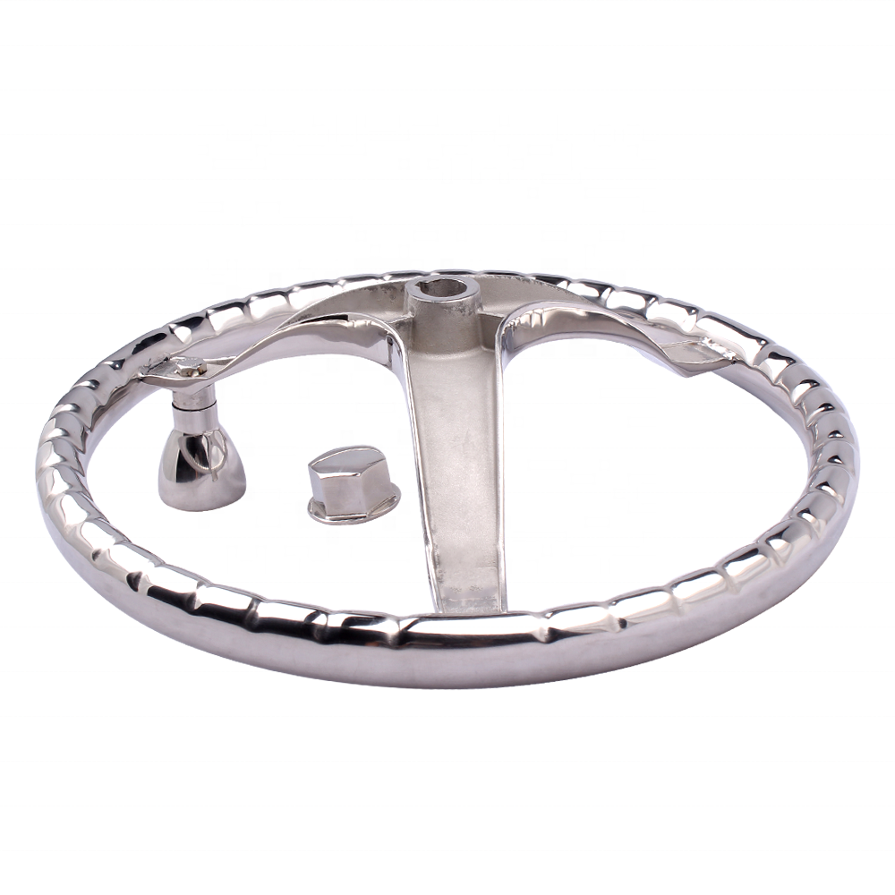 Allshine Marine Boat Accessories stainless steel parts Steering wheel with finger grip and knob