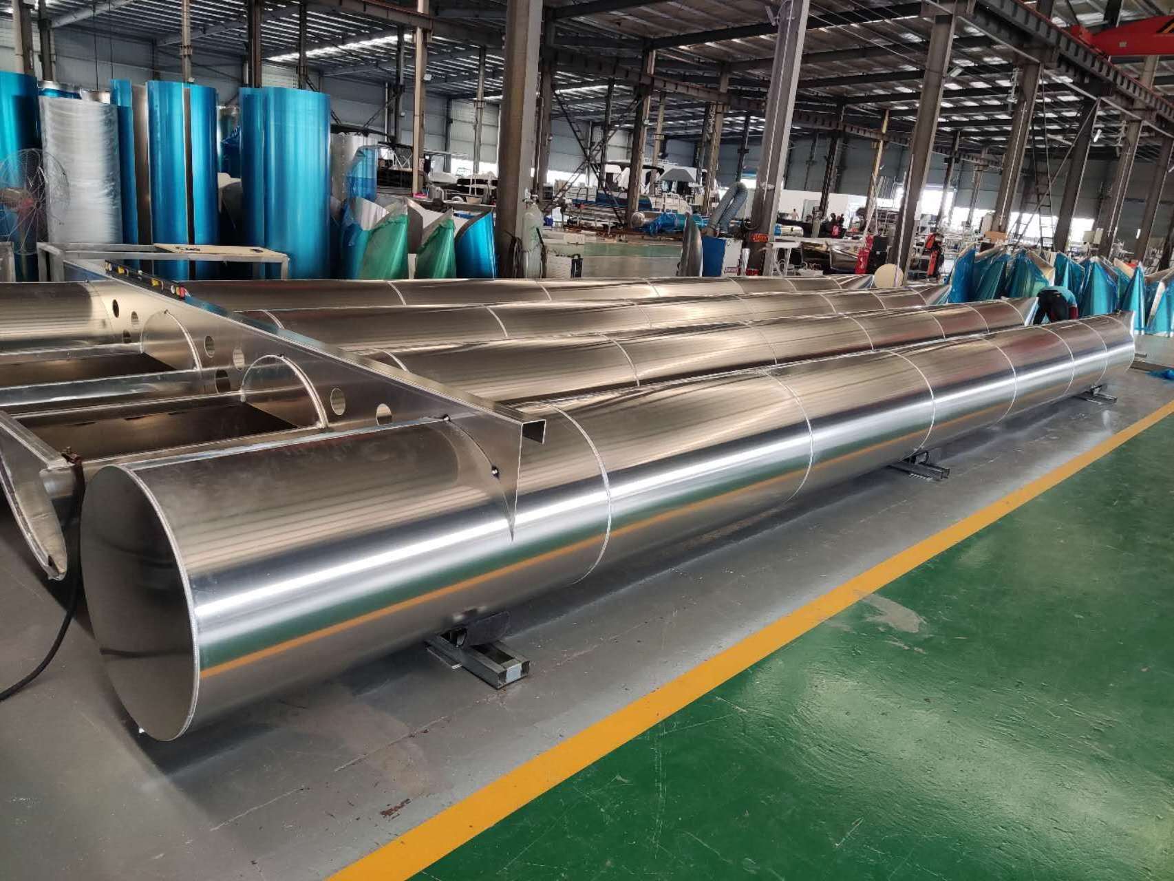 2022 Customized Aluminium Frame Pontoon Tubes For Pontoon Boats