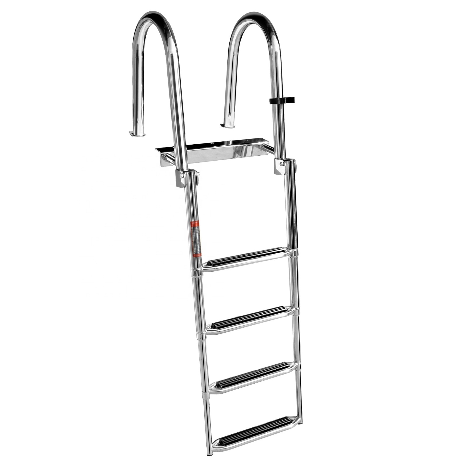 Marine hardware 316 Stainless steel Telescoping handrail yacht ladder 4 step marine boat ladders