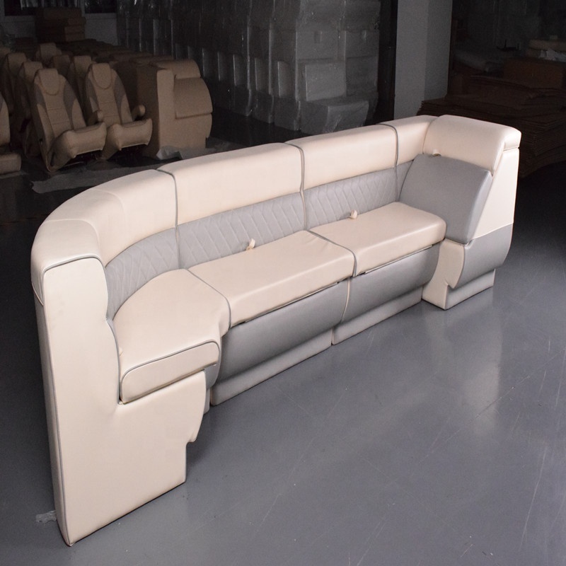 High quality 2021 Qingdao allshine pontoon boat furniture yacht sofa pontoon boat for sale