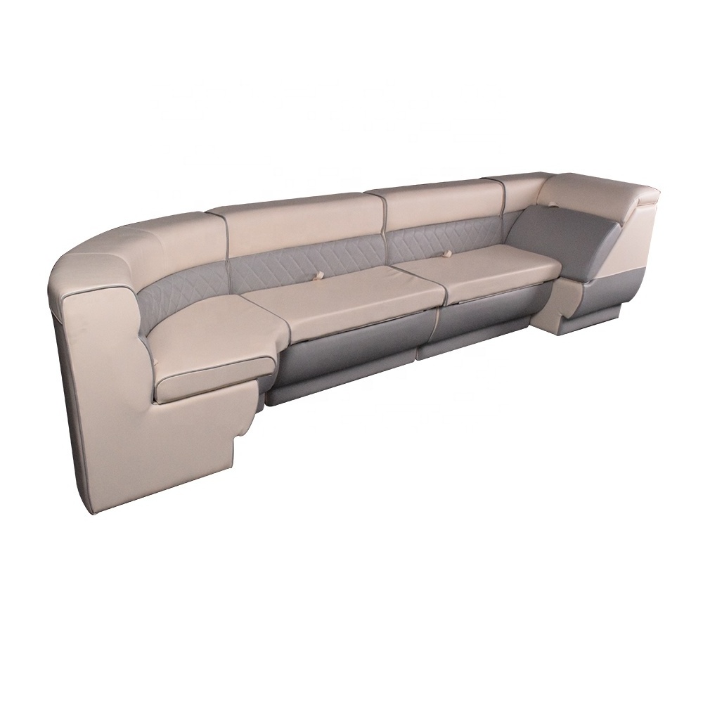 High quality 2021 Qingdao allshine pontoon boat furniture yacht sofa pontoon boat for sale