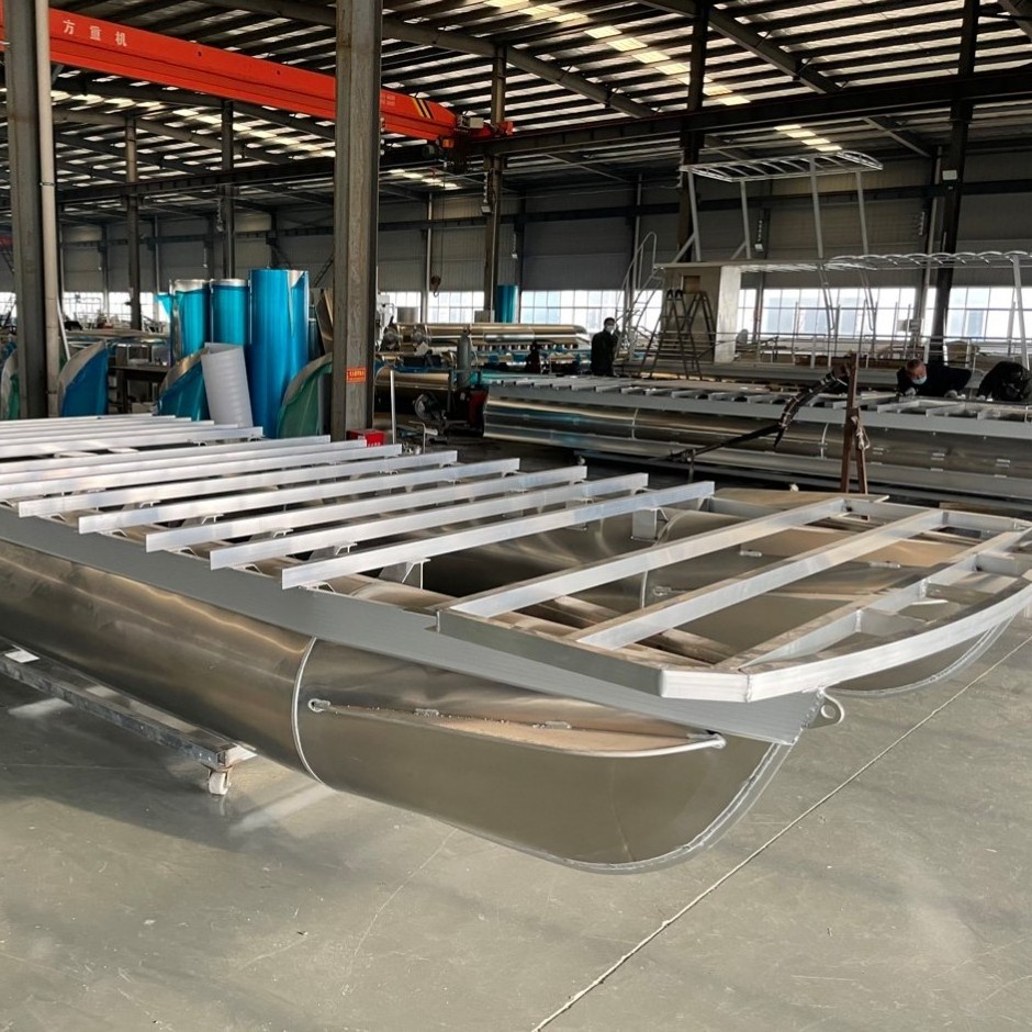 Marine hardware 15ft to 42ft Pontoon logs Aluminum Boat Frame Float Pontoon Tubes For Sale