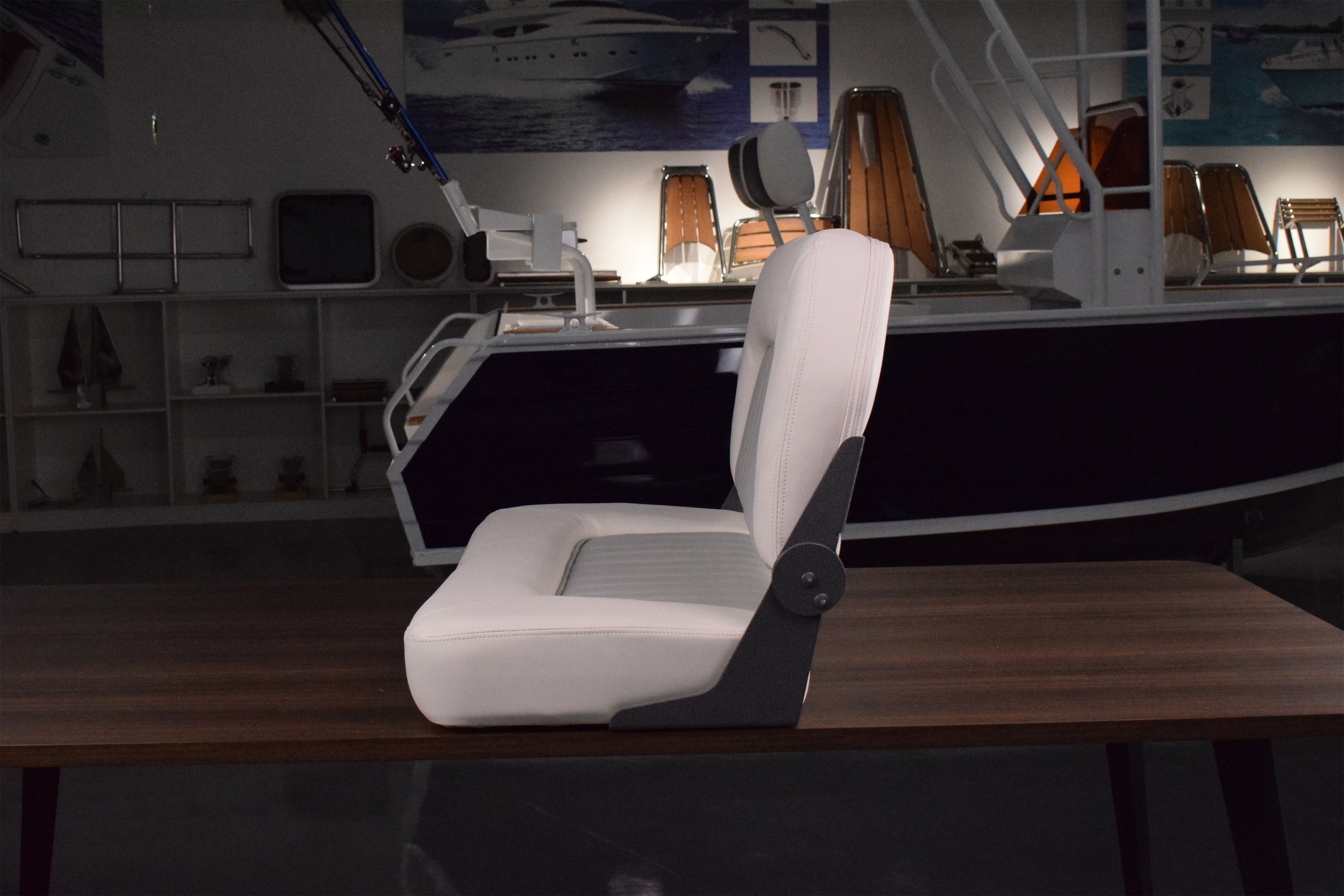 Factory directly Deluxe Comfort Double side shaped seat UV stabled marine upholstery Helm Captain Boat Seat