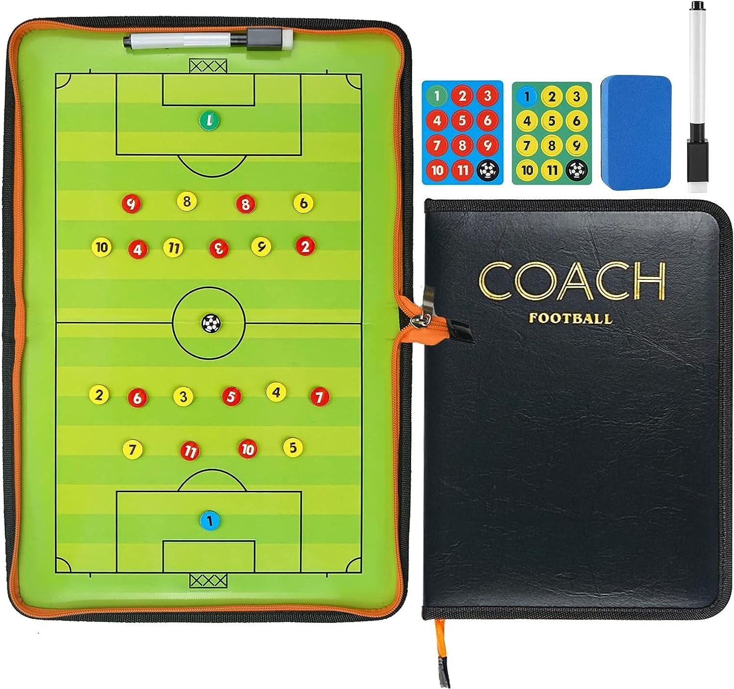 Wholesale Soccer Tactics Board with Magnets and Marker Pen Soccer Dry Erase Coaching Board Coaches Clipboard