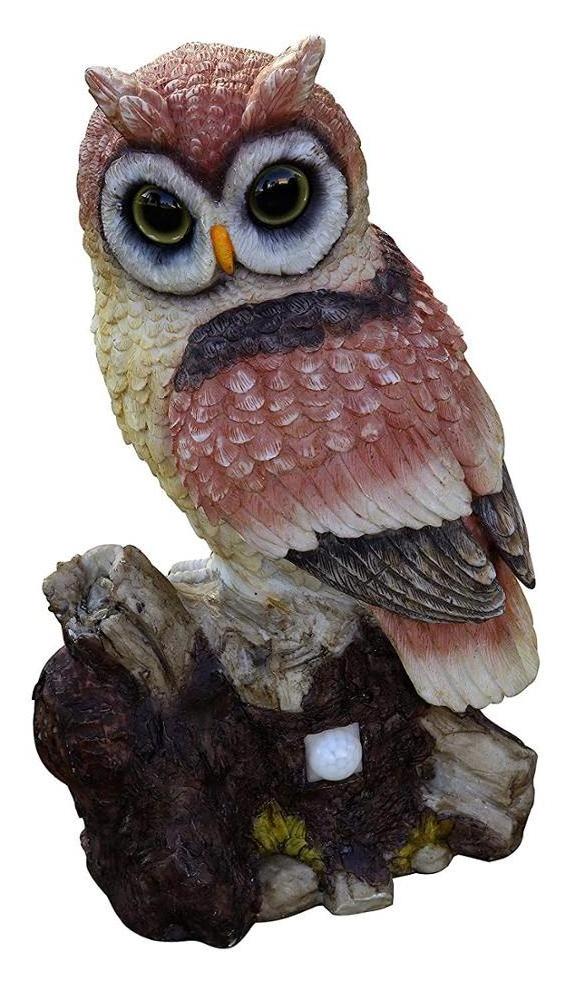 wholesale  Owl Scarecrow with Flashing Eyes and Frightening Sound Solar Powered and Motion Activated, Frightens Birds and Pests