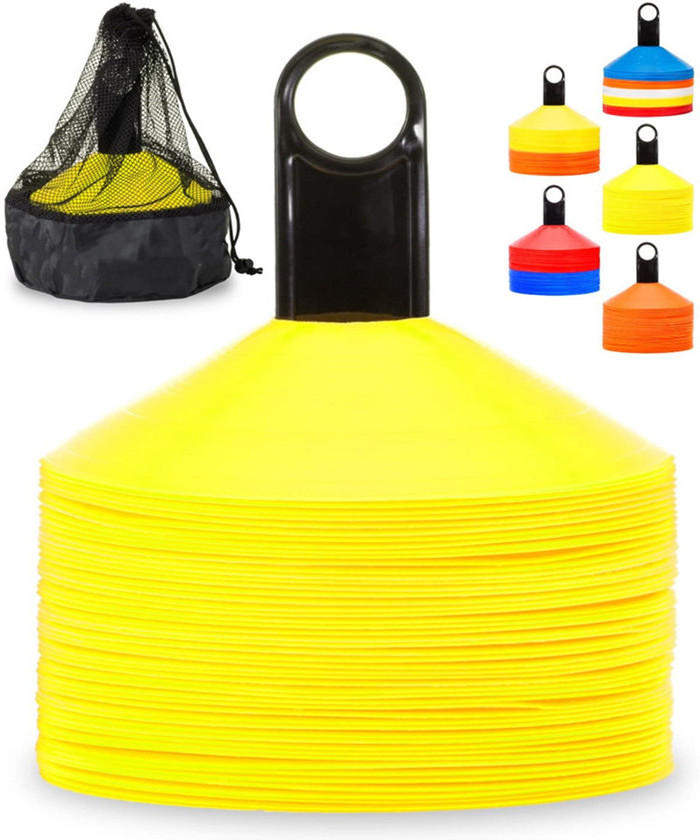 Wholesale Soccer Cones (Set of 50), Agility Soccer Cones with Holder,Durable Neon Colored Plastic Cones for Training